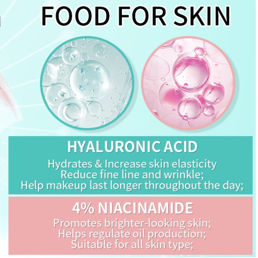 NEW SNAILGIRL PRIMER MAKEUP CLEAR & PRIMER MAKEUP + 4% NIACINAMIDE - Picture 2 of 11